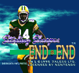 Sterling Sharpe End 2 End Title Screen